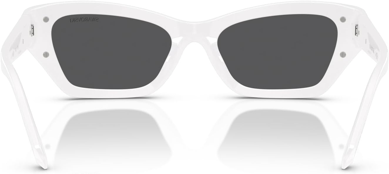 image:imageSwarovski womens Sk6029 Cat Eye SunglassesMilky PinkGrey Mirrored Black