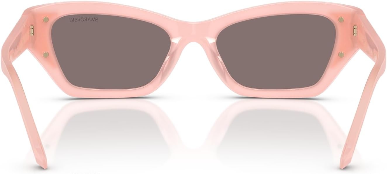 image:imageSwarovski womens Sk6029 Cat Eye SunglassesSolid WhiteLight Purple Brown