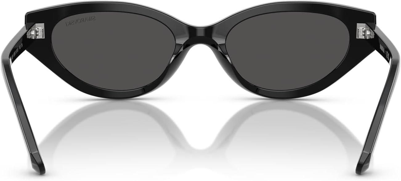 image:imageSwarovski womens Sk6030f Low Bridge Fit Round SunglassesBlackDark Grey
