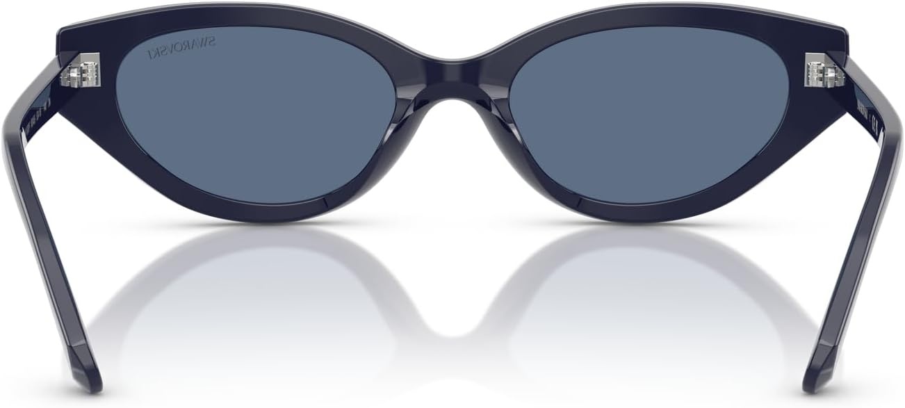image:imageSwarovski womens Sk6030f Low Bridge Fit Round SunglassesBlueDark Blue