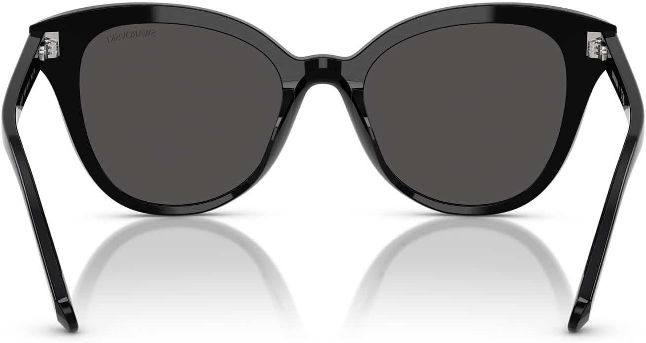 image:imageSwarovski womens Sk6031f Low Bridge Fit Butterfly SunglassesBlackDark Grey