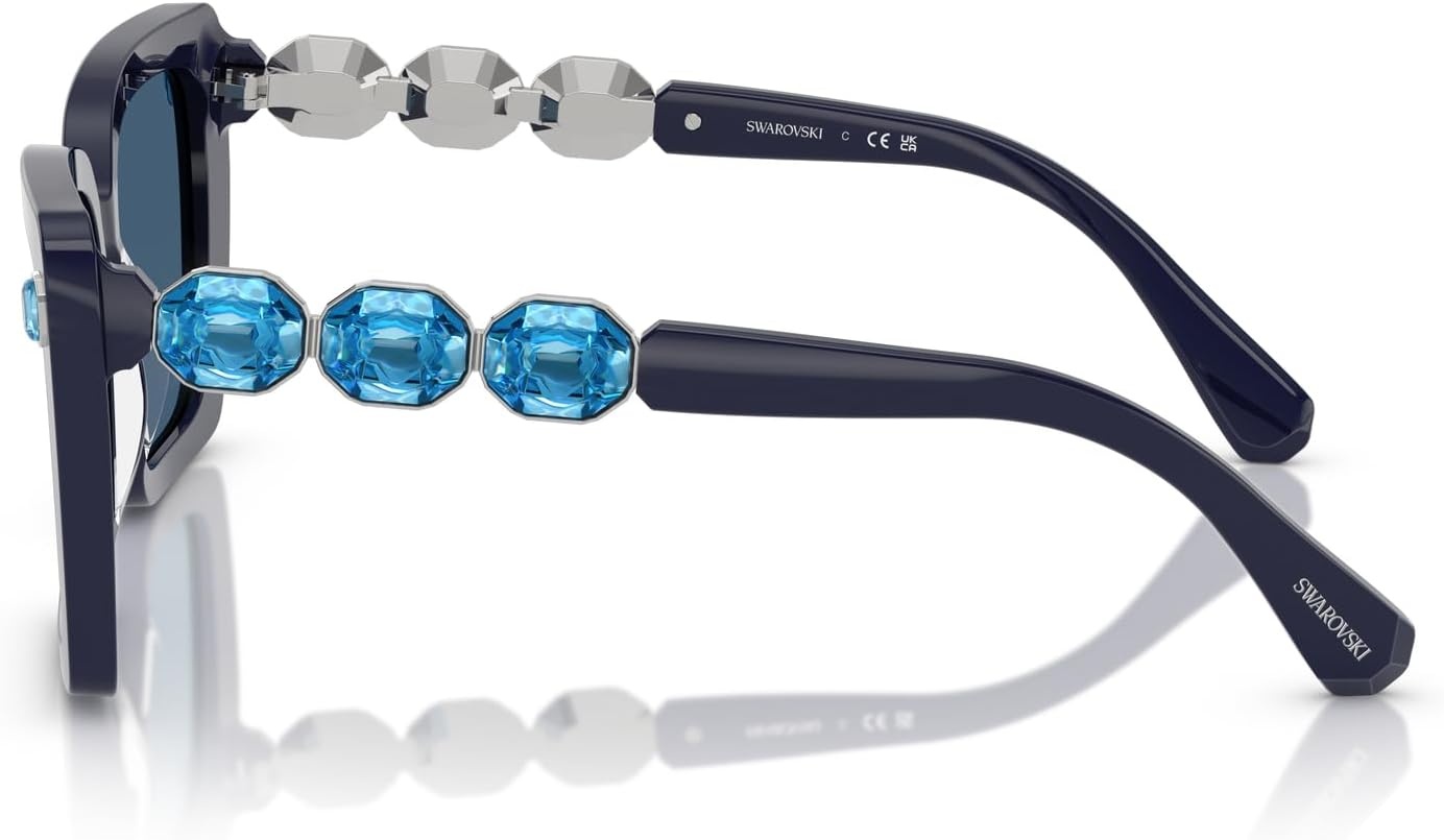 image:imageSwarovski womens Sk6032 Square SunglassesBlueDark Blue