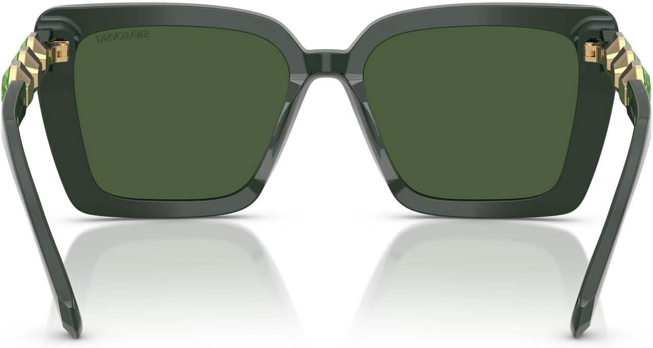 image:imageSwarovski womens Sk6032 Square SunglassesGreenDark Green