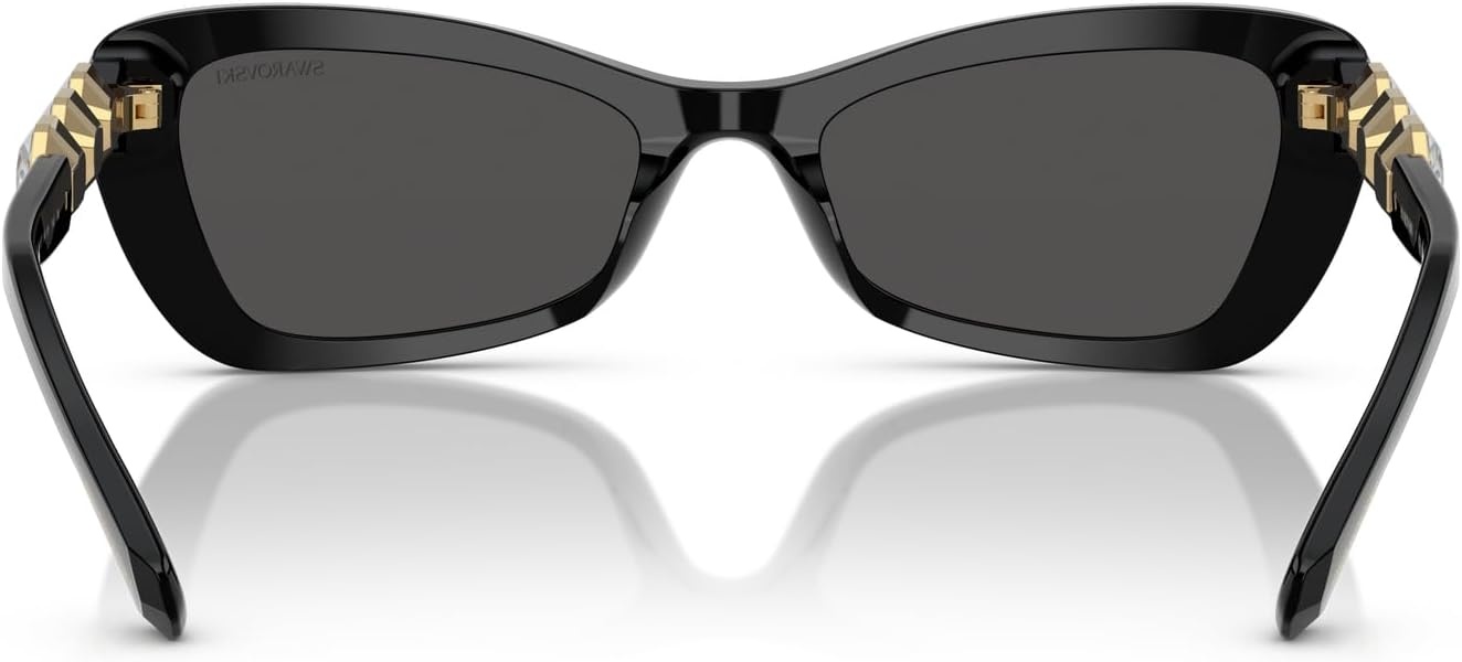 image:imageSwarovski womens Sk6033 Butterfly SunglassesBlackDark Grey