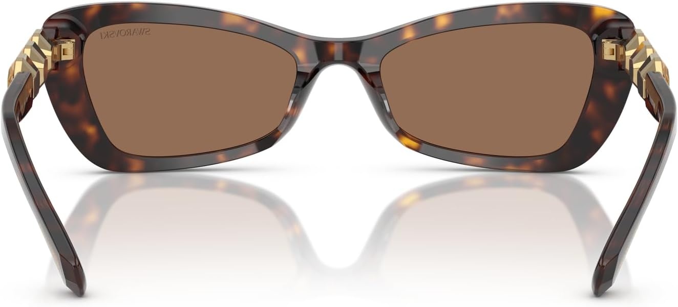 image:imageSwarovski womens Sk6033 Butterfly SunglassesHavanaDark Brown