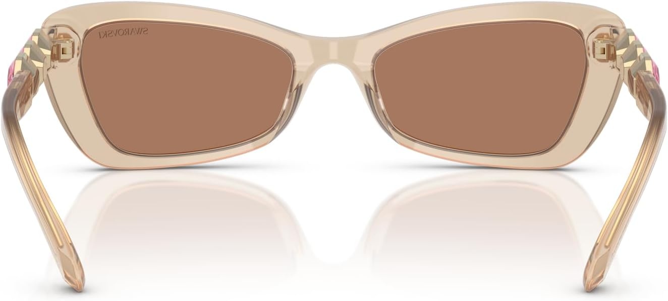 image:imageSwarovski womens Sk6033 Butterfly SunglassesMilky BeigeBrown