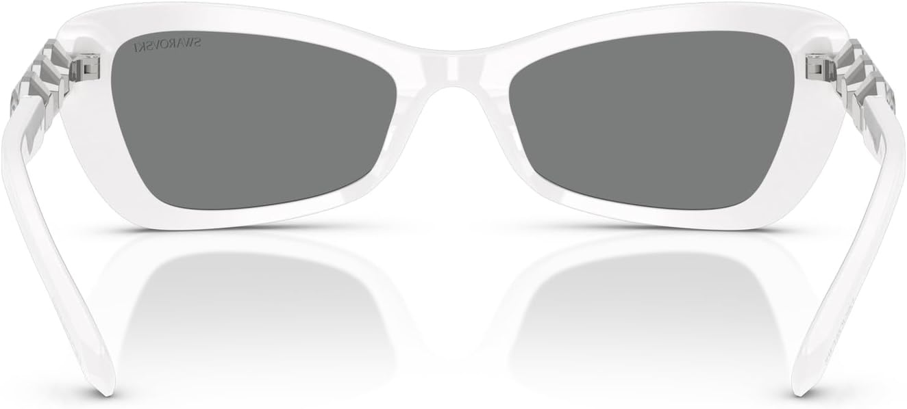 image:imageSwarovski womens Sk6033 Butterfly SunglassesWhiteDark Grey