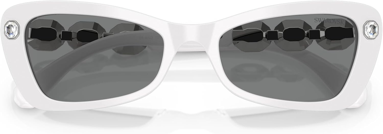 image:imageSwarovski womens Sk6033 Butterfly SunglassesWhiteDark Grey