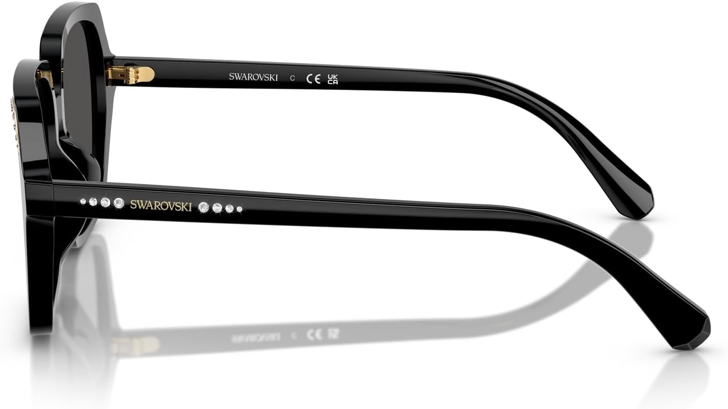image:imageSwarovski womens Sk6034d Square SunglassesBlackDark Grey
