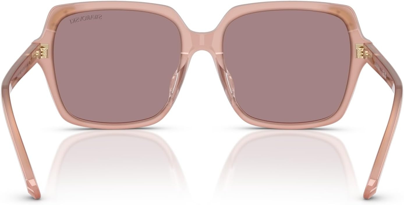 image:imageSwarovski womens Sk6034d Square SunglassesMilky PinkLight Purple Brown