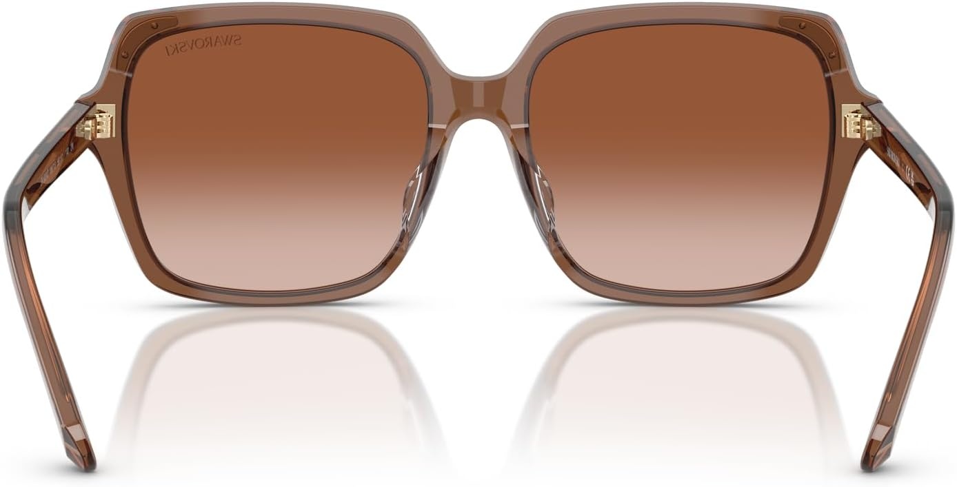 image:imageSwarovski womens Sk6034d Square SunglassesTransparent BrownGradient Brown