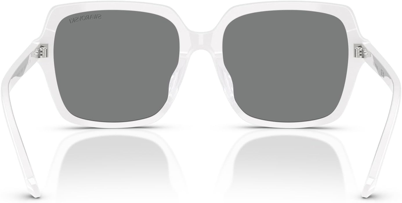 image:imageSwarovski womens Sk6034d Square SunglassesWhiteDark Grey
