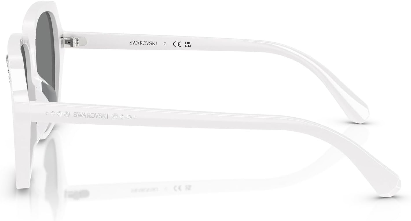 image:imageSwarovski womens Sk6034d Square SunglassesWhiteDark Grey