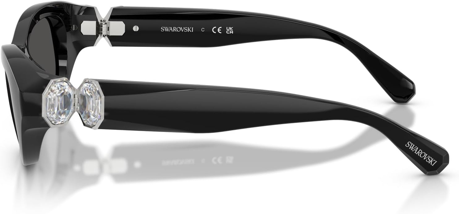 image:imageSwarovski womens Sk6036u Universal Fit Square SunglassesBlackDark Grey