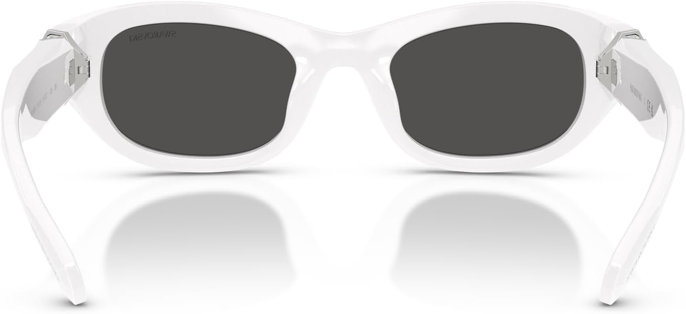 image:imageSwarovski womens Sk6036u Universal Fit Square SunglassesWhiteDark Grey