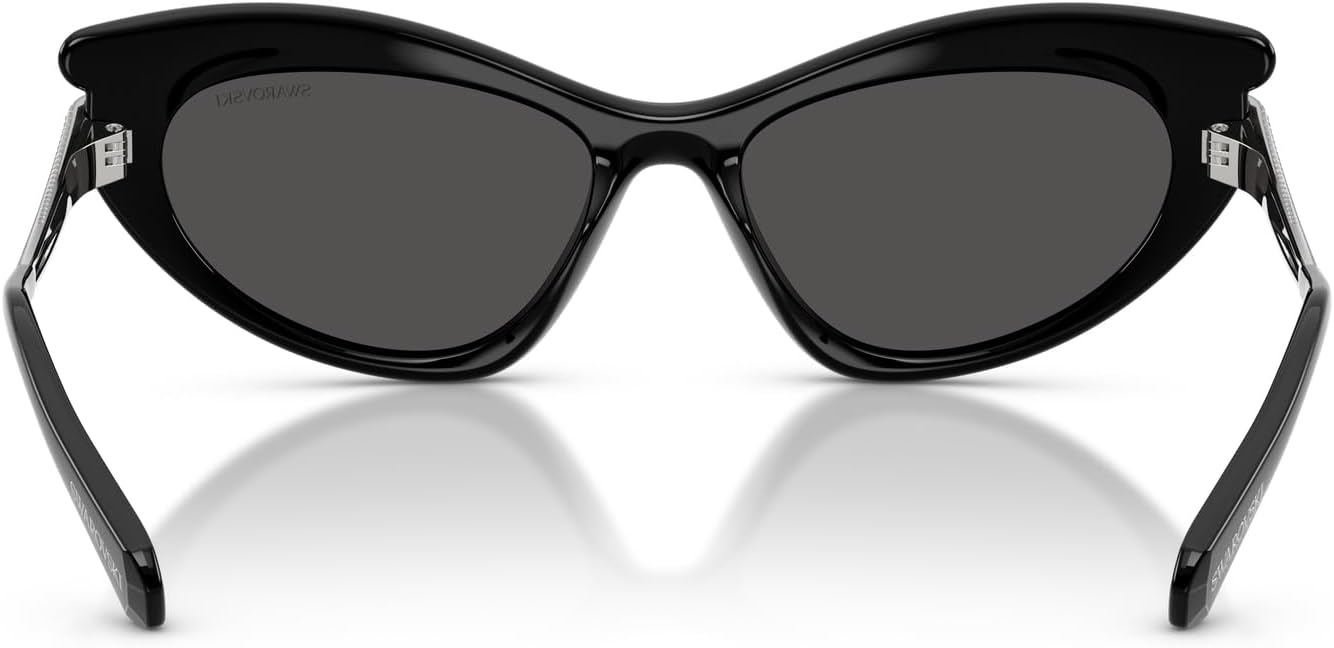 image:imageSwarovski womens Sk6038 Cat Eye SunglassesBlackDark Grey