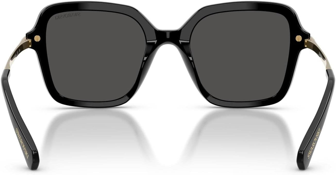image:imageSwarovski womens Sk6040 Square SunglassesBlackDark Grey