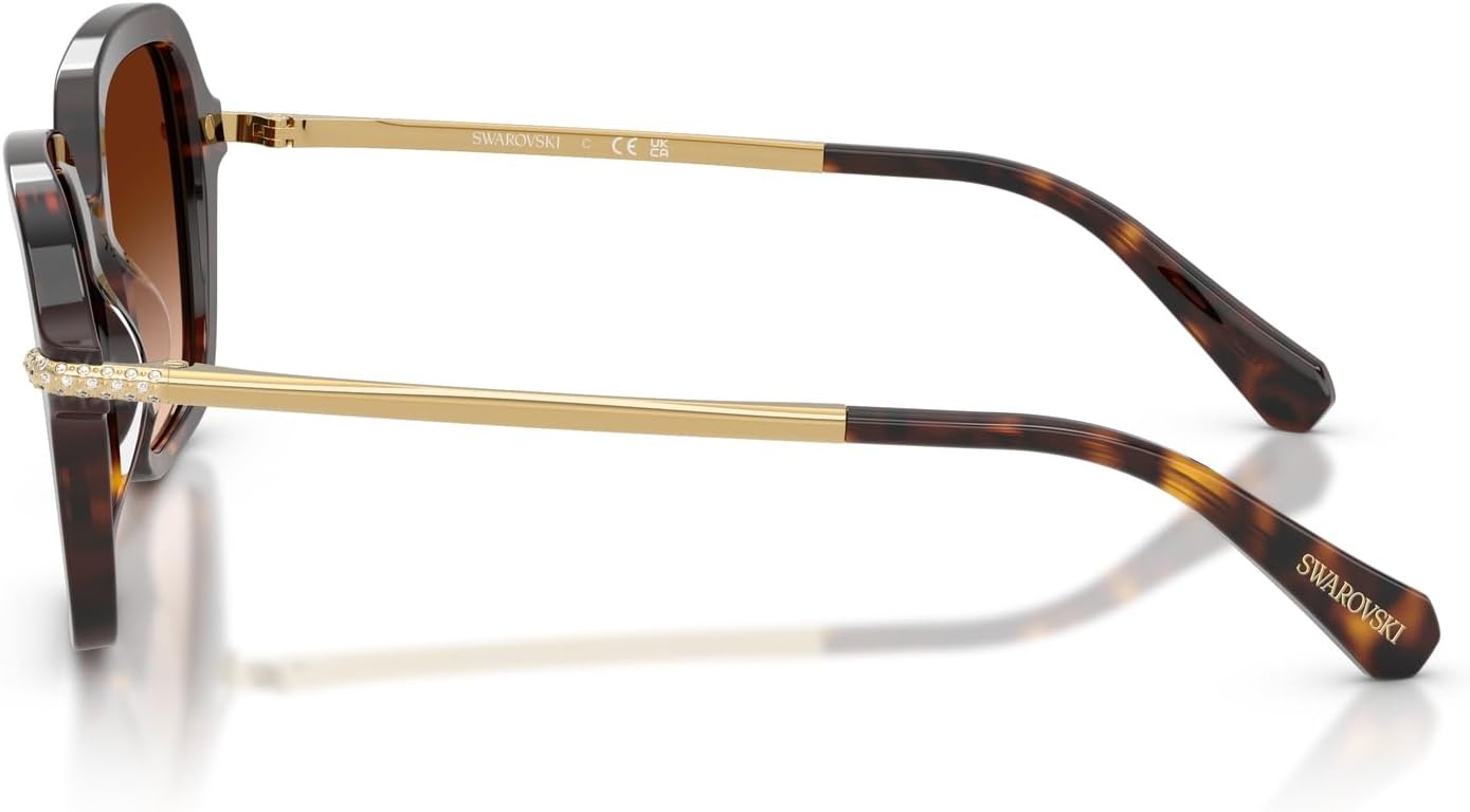 image:imageSwarovski womens Sk6040 Square SunglassesHavanaGradient Brown