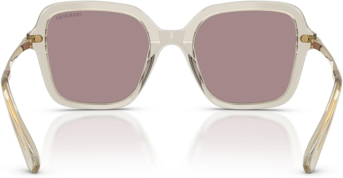 image:imageSwarovski womens Sk6040 Square SunglassesTransparent BeigeViolet