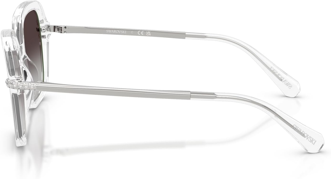 image:imageSwarovski womens Sk6040 Square SunglassesTransparentGradient Grey