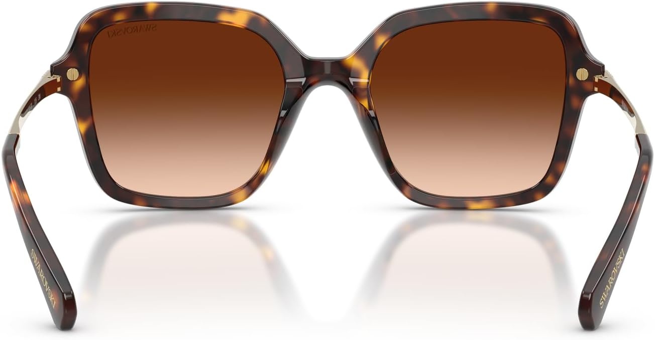 image:imageSwarovski womens Sk6040f Low Bridge Fit Square SunglassesHavanaGradient Brown