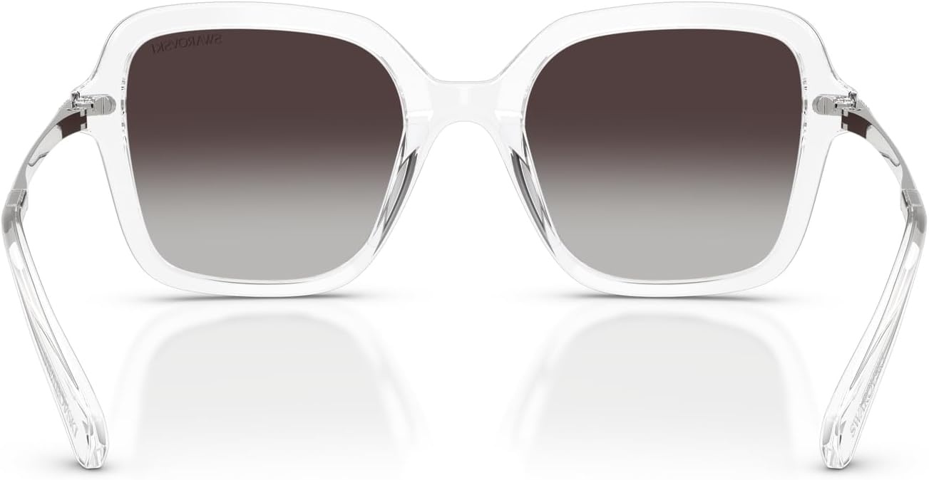 image:imageSwarovski womens Sk6040f Low Bridge Fit Square SunglassesTransparentGradient Grey