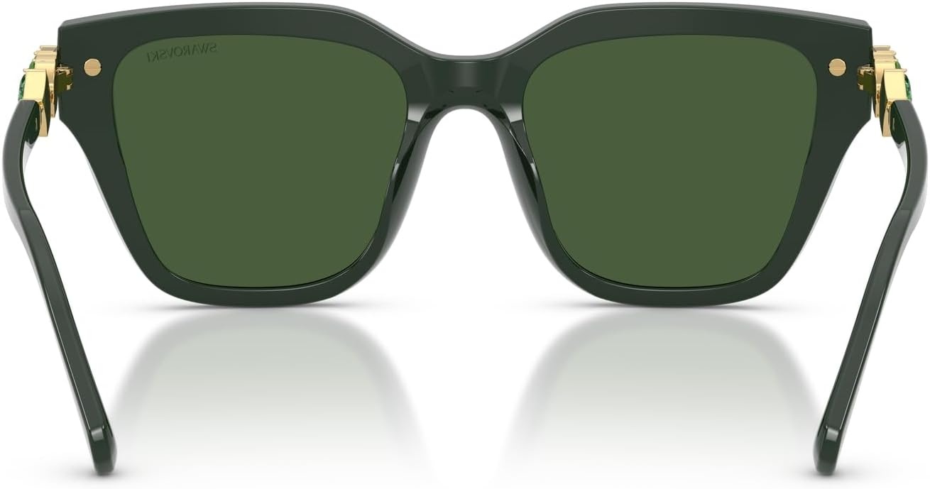 image:imageSwarovski womens Sk6041f Low Bridge Fit Square SunglassesDark GreenDark Green