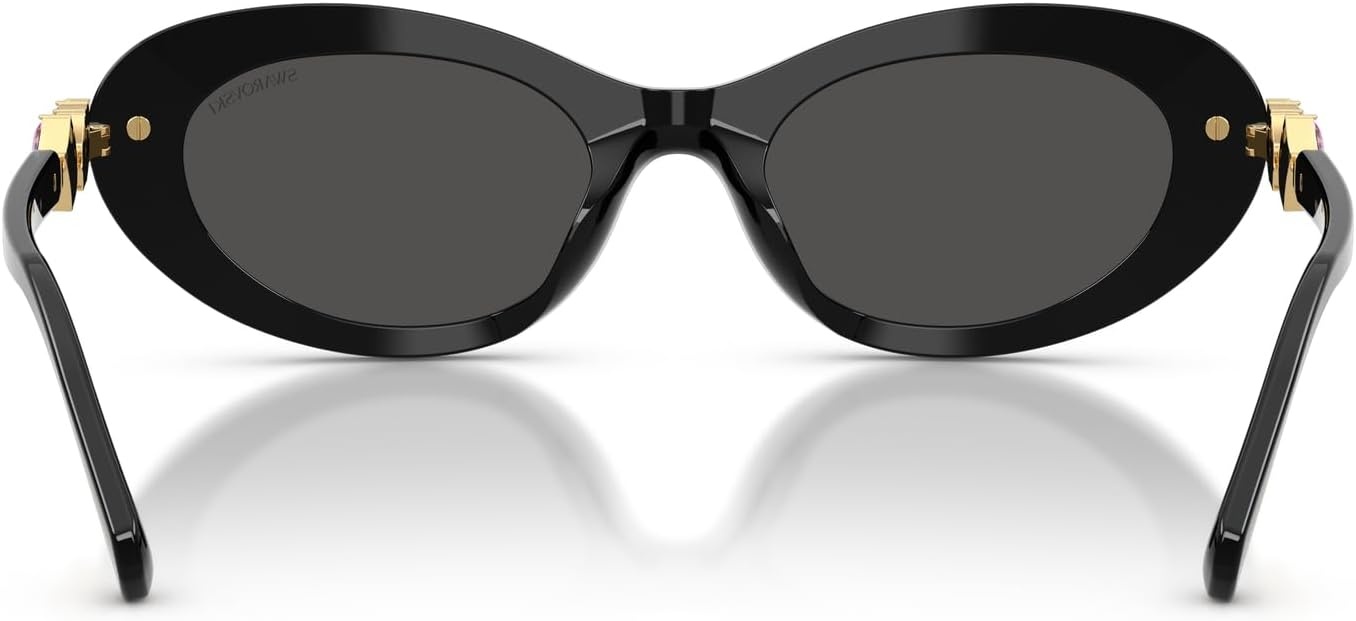 image:imageSwarovski womens Sk6042 Oval SunglassesBlackDark Grey