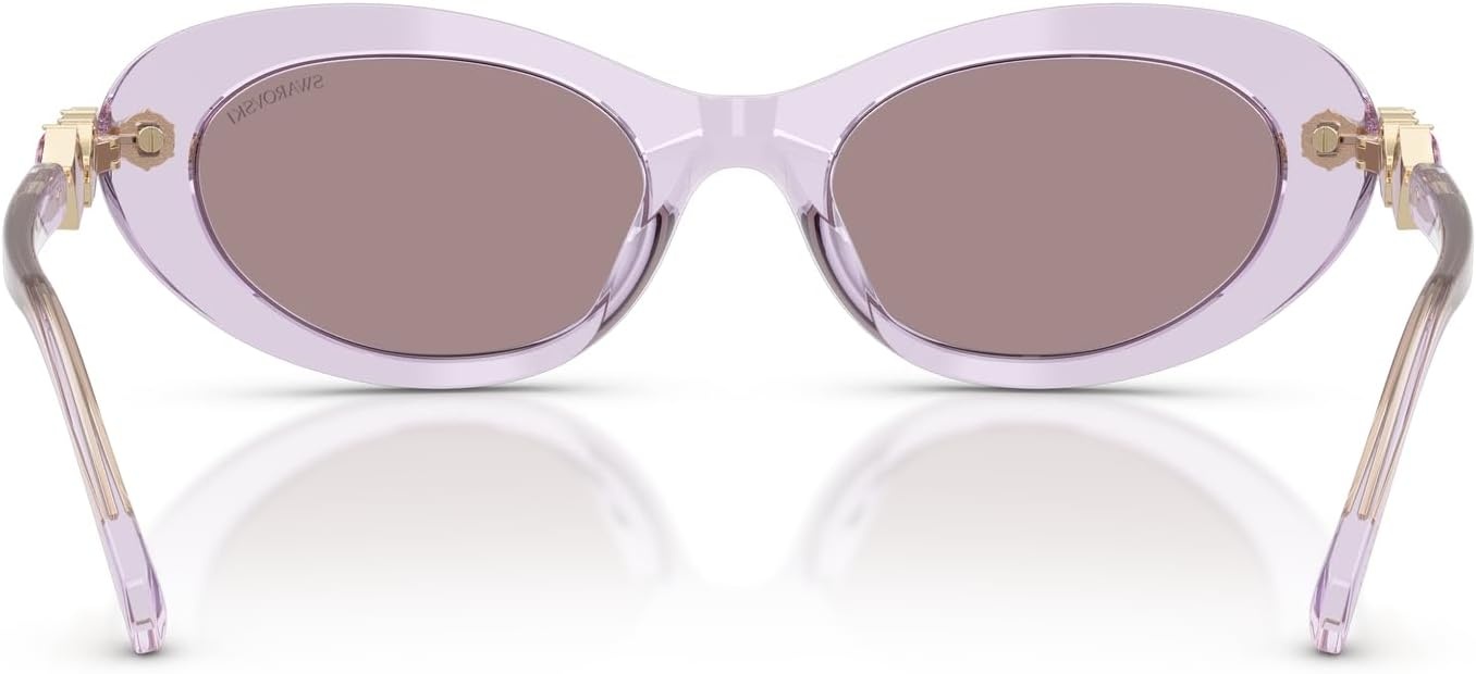 image:imageSwarovski womens Sk6042 Oval SunglassesTransparent LilacViolet