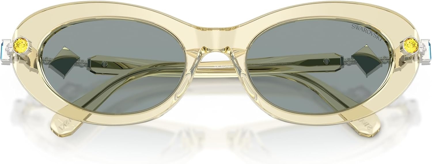 image:imageSwarovski womens Sk6042 Oval SunglassesTransparent YellowGrey