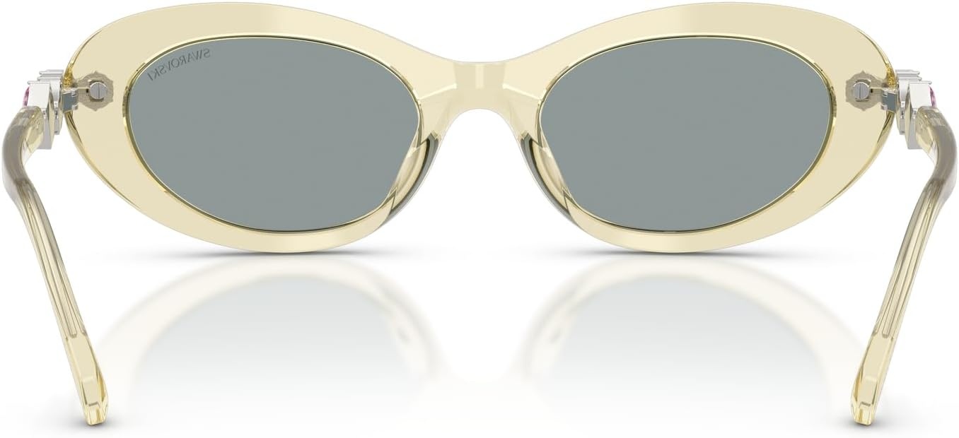 image:imageSwarovski womens Sk6042 Oval SunglassesTransparent YellowGrey