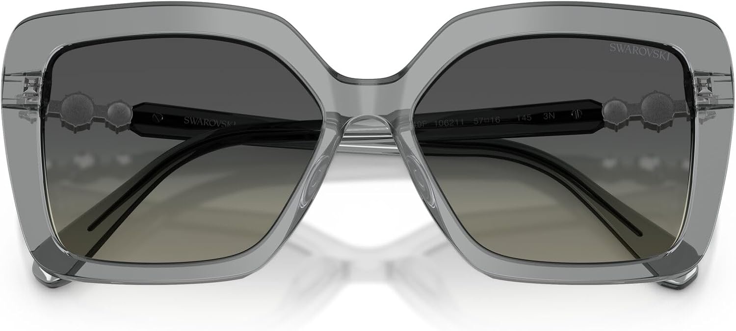 image:imageSwarovski womens Sk6049f Low Bridge FitTransparent GreyGradient Grey