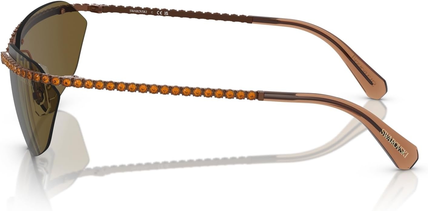 image:imageSwarovski womens Sk7001 Rectangular SunglassesBrownDark Brown