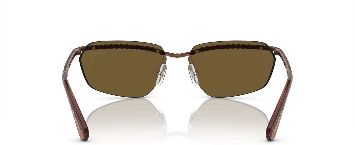 image:imageSwarovski womens Sk7001 Rectangular SunglassesBrownDark Brown