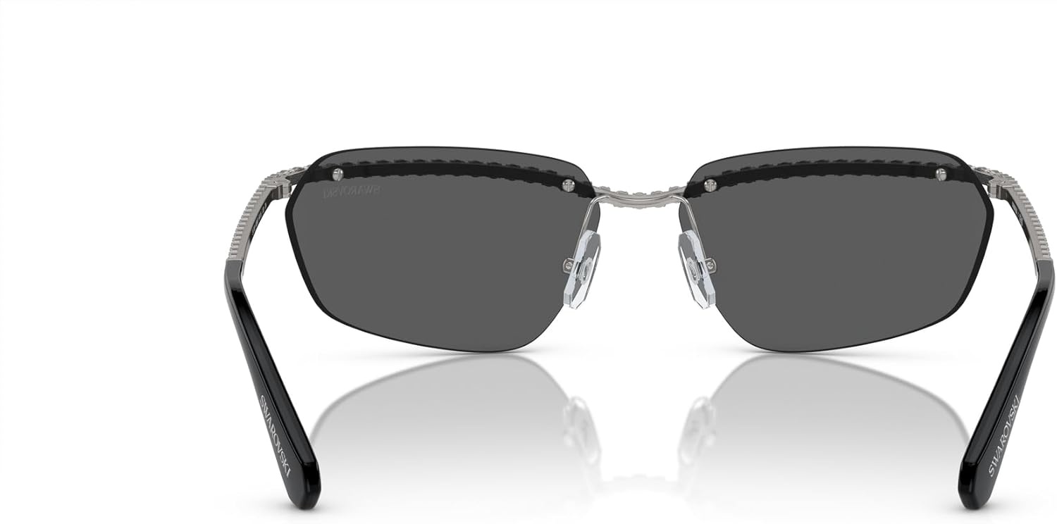 image:imageSwarovski womens Sk7001 Rectangular SunglassesGunmetalDark Grey