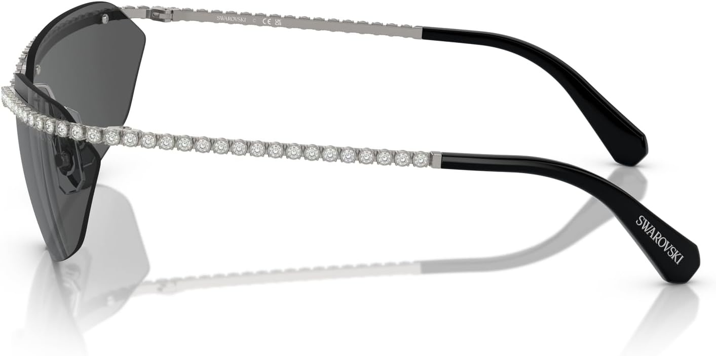 image:imageSwarovski womens Sk7001 Rectangular SunglassesGunmetalDark Grey