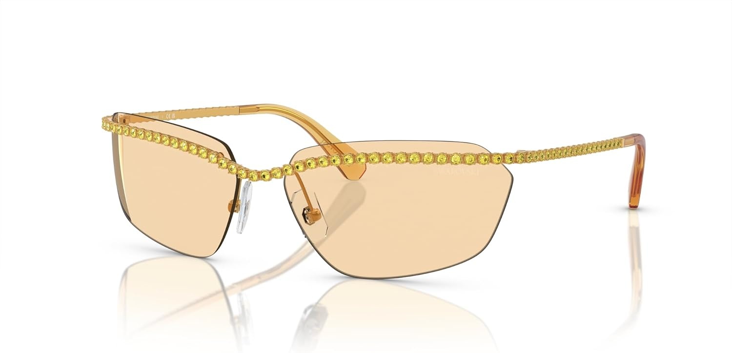 image:imageSwarovski womens Sk7001 Rectangular SunglassesYellowYellow