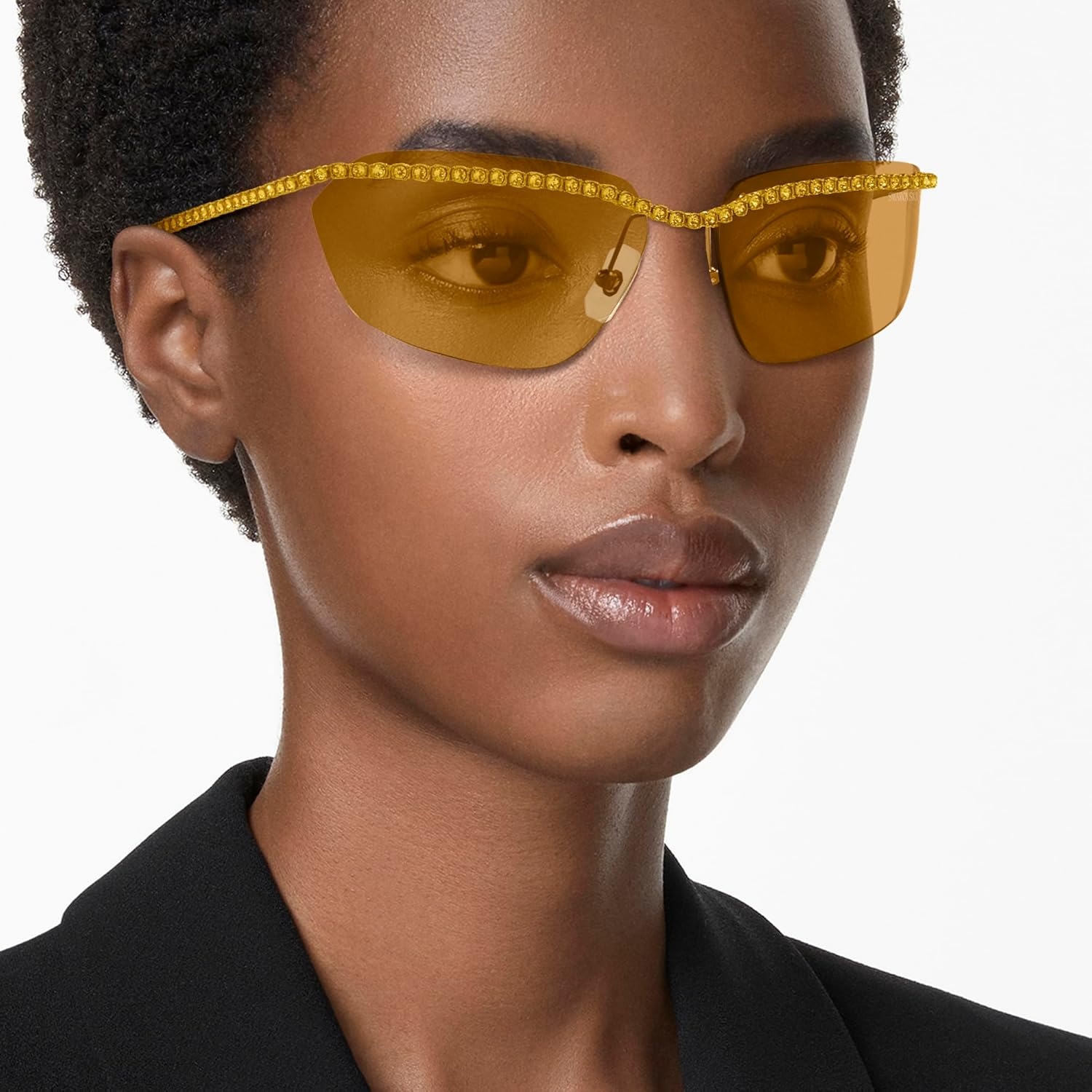 image:imageSwarovski womens Sk7001 Rectangular SunglassesYellowYellow