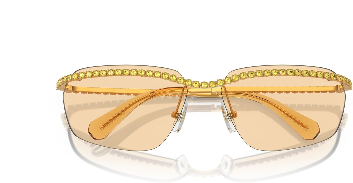 image:imageSwarovski womens Sk7001 Rectangular SunglassesYellowYellow
