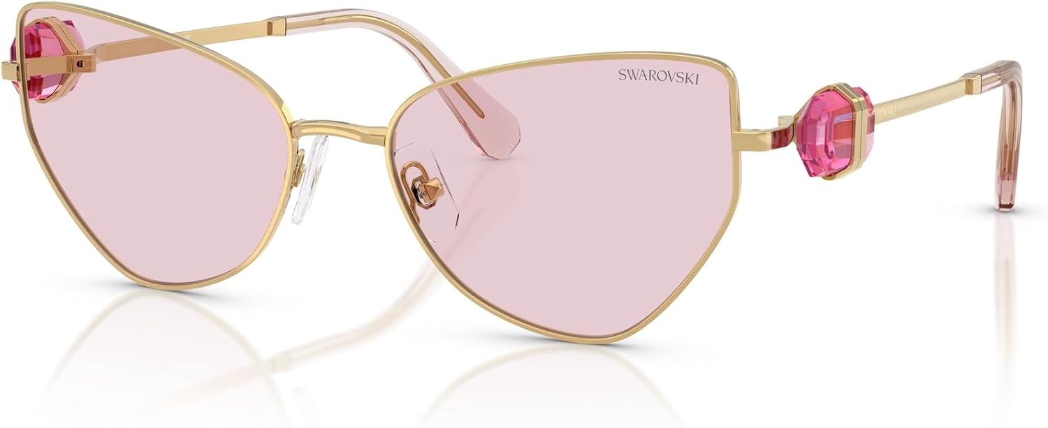 image:imageSwarovski womens Sk7003 Butterfly SunglassesGoldPink Transition