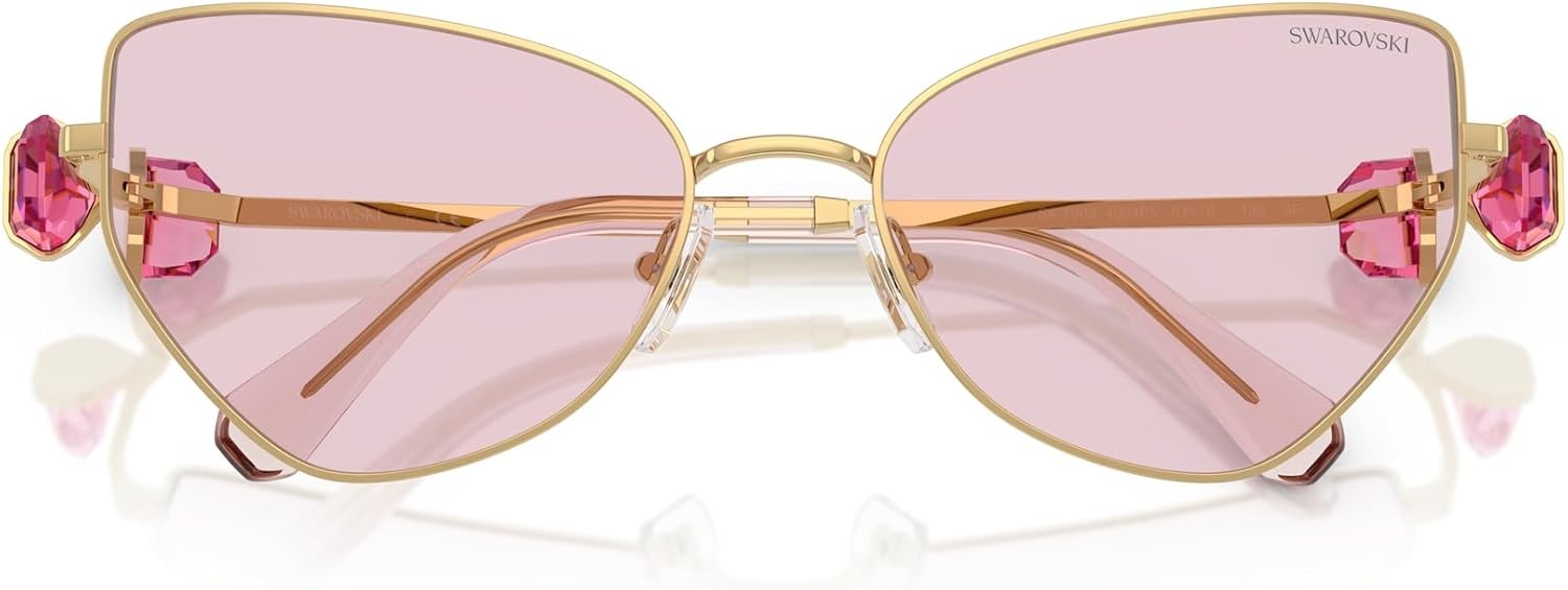 image:imageSwarovski womens Sk7003 Butterfly SunglassesGoldPink Transition