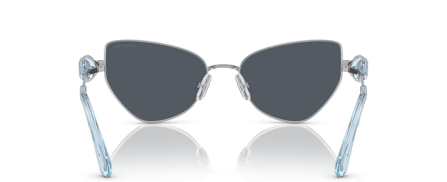 image:imageSwarovski womens Sk7003 Butterfly SunglassesSilverDark Grey