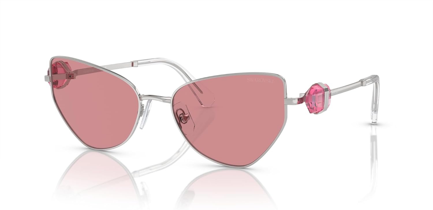 image:imageSwarovski womens Sk7003 Butterfly SunglassesSilverPink