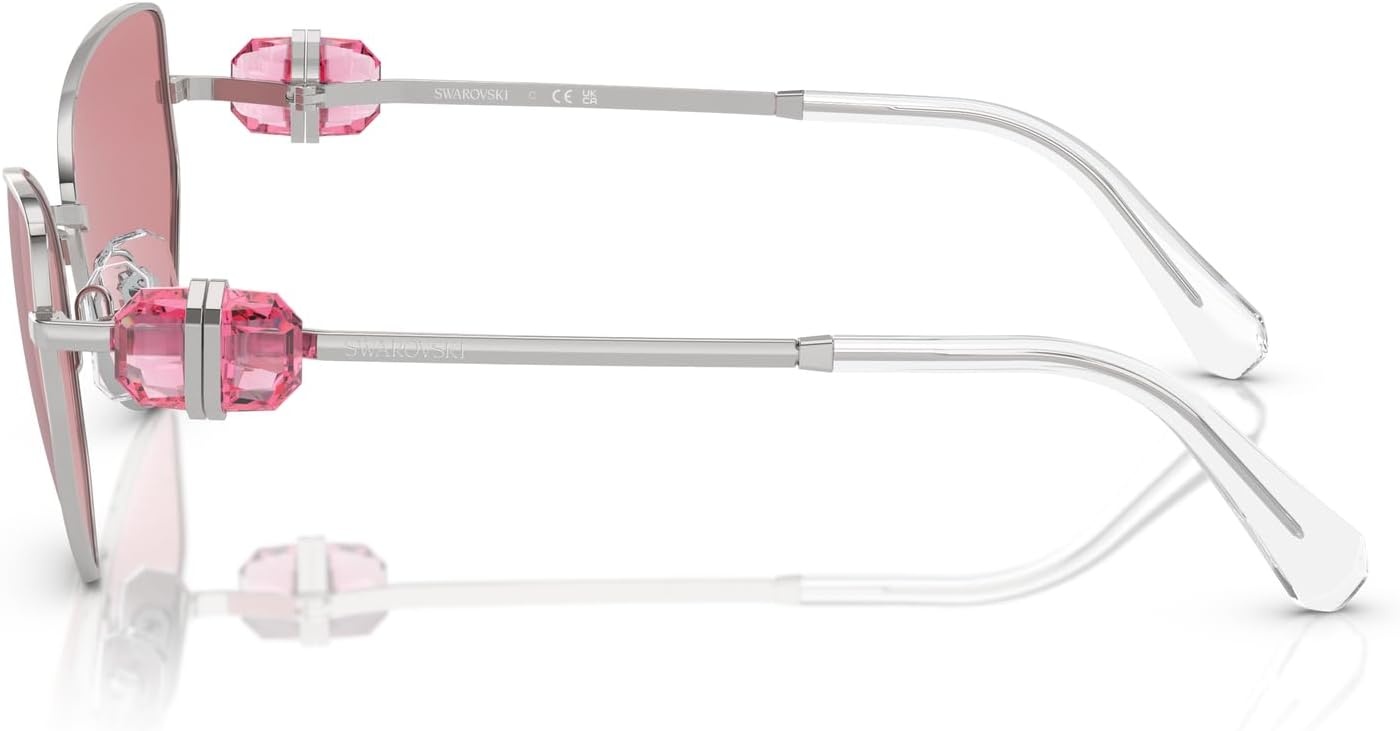 image:imageSwarovski womens Sk7003 Butterfly SunglassesSilverPink