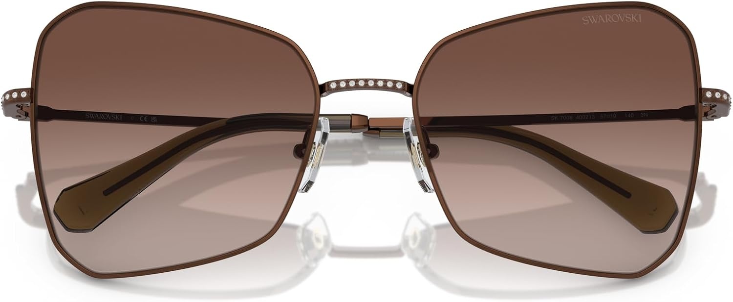image:imageSwarovski womens Sk7008 Butterfly SunglassesBronzeGradient Brown