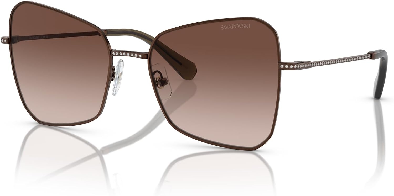 image:imageSwarovski womens Sk7008 Butterfly SunglassesBronzeGradient Brown