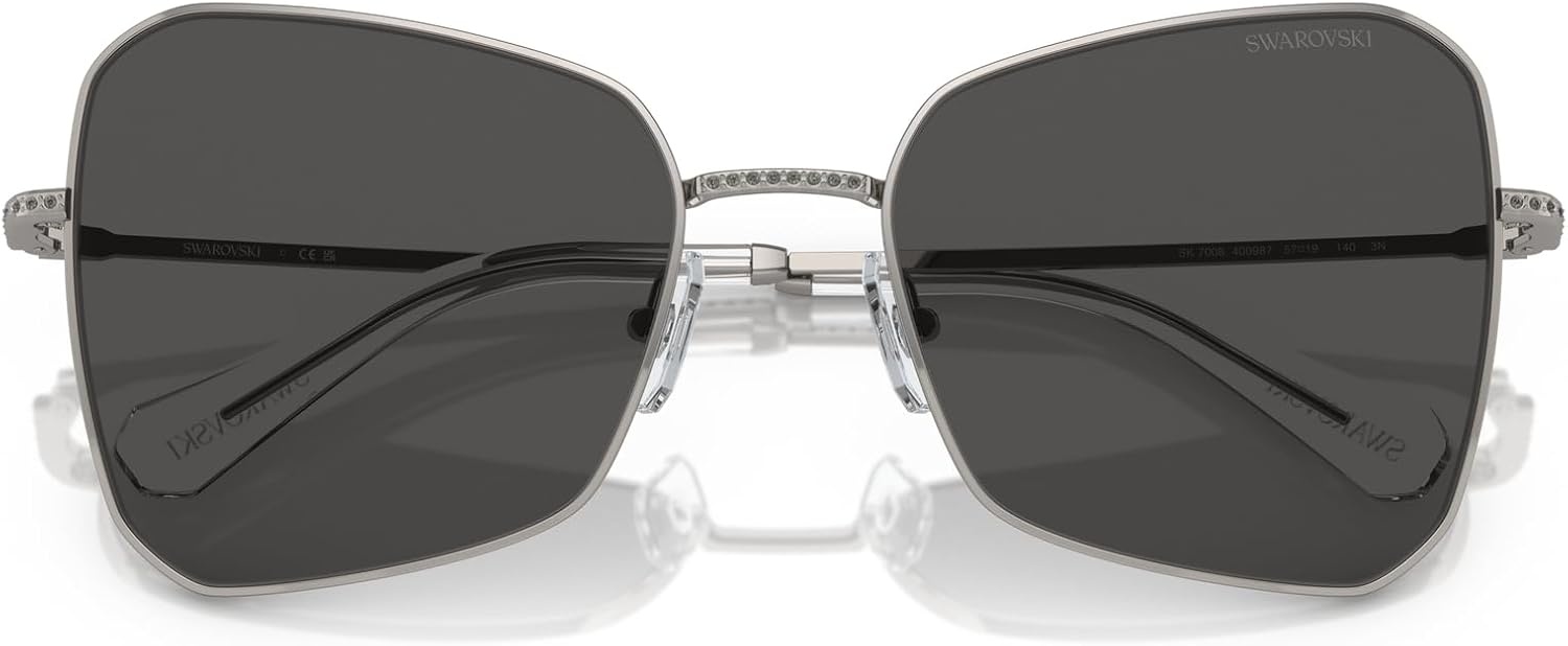 image:imageSwarovski womens Sk7008 Butterfly SunglassesGunmetalDark Grey