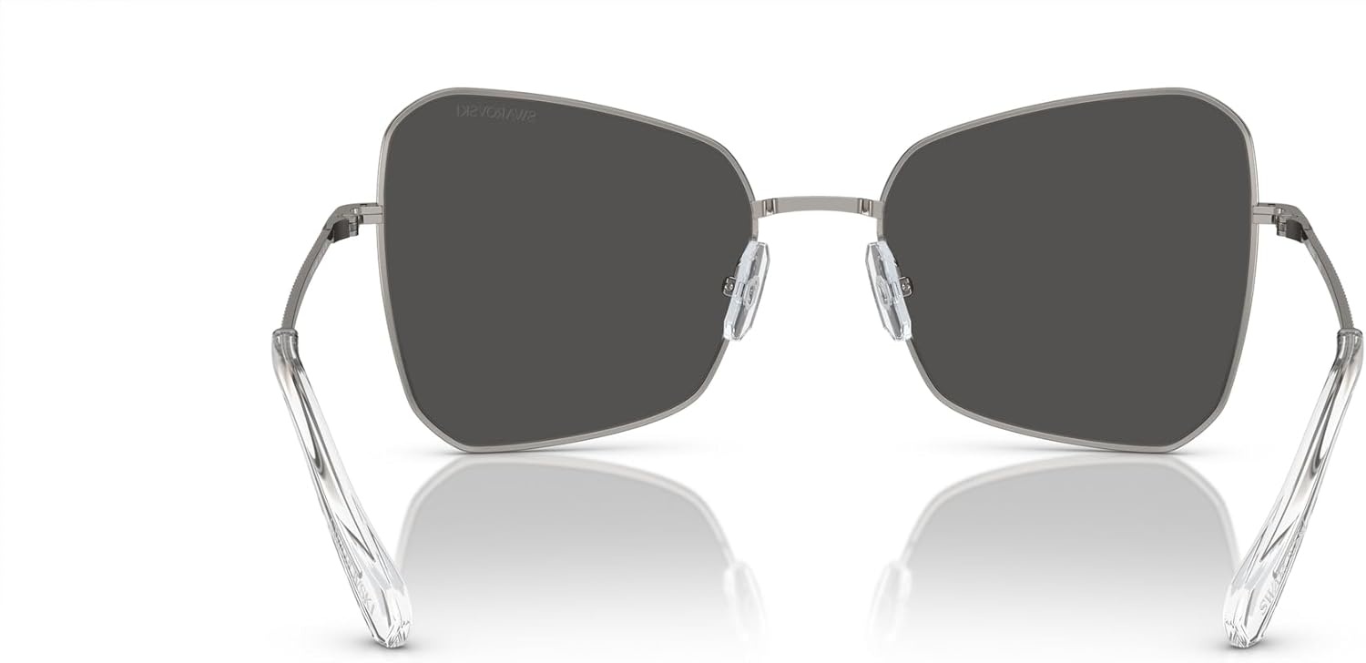 image:imageSwarovski womens Sk7008 Butterfly SunglassesGunmetalDark Grey