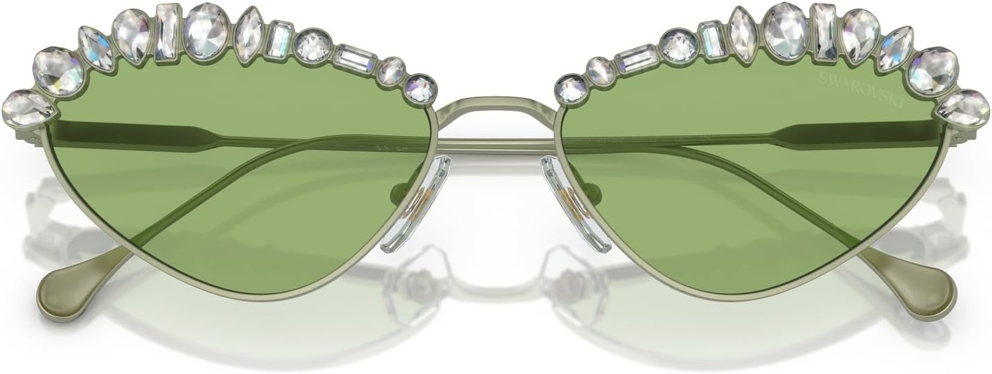 image:imageSwarovski womens Sk7009 Oval SunglassesMatte GreenDark Green