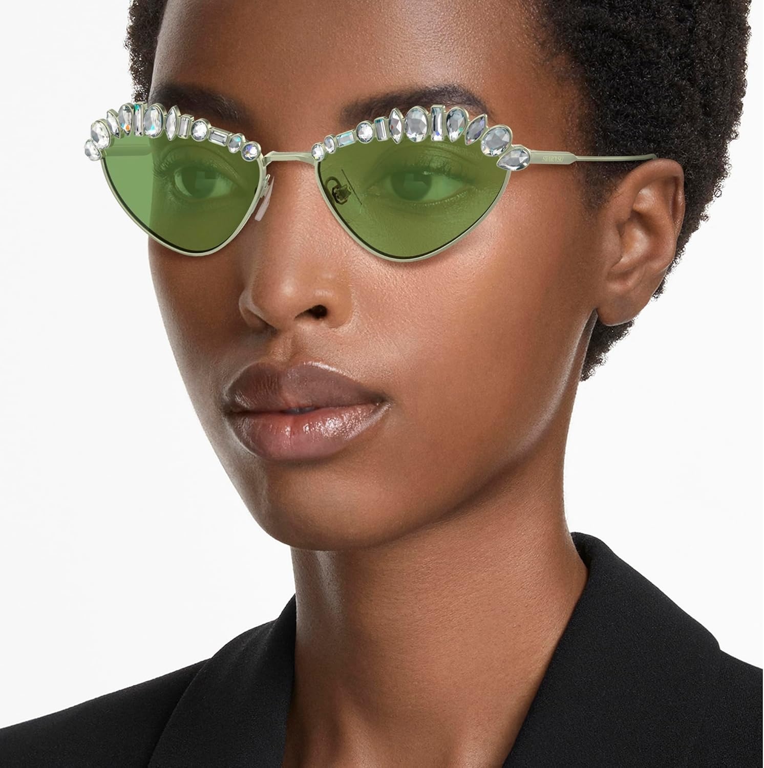 image:imageSwarovski womens Sk7009 Oval SunglassesMatte GreenDark Green